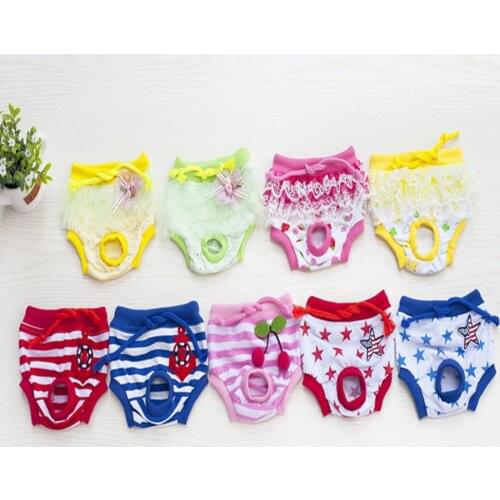 Pet Physical Pant Dog Shorts Wholesale Pets Supplies Cotton Lace Washable Dog Diapers