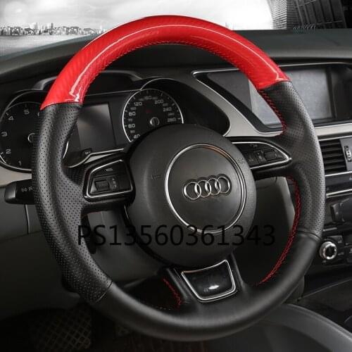 Suitable for Audi A3 A5 A7 A4L A6L Q3 Q5L Q7 A1 RS3 RS4 TT Hand-stitched leather suede steering wheel cover