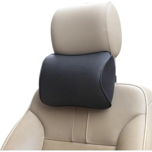 1PCS Car Headrest Neck Pillow for seat chair in auto Memory Foam cotton mesh cushion Fabric Cover soft Head rest travel support