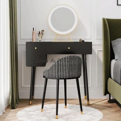 Simple modern makeup chair net red ins chair nordic light luxury dressing stool backrest girl bedroom small stool