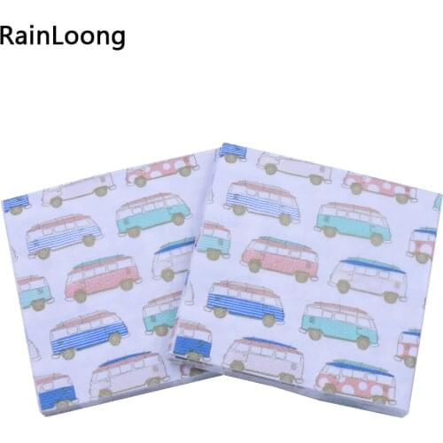 [RainLoong] 3-Plys Beverage Paper Napkins Bus For Party Decoration Supply Tissue Serviettes 25*25cm