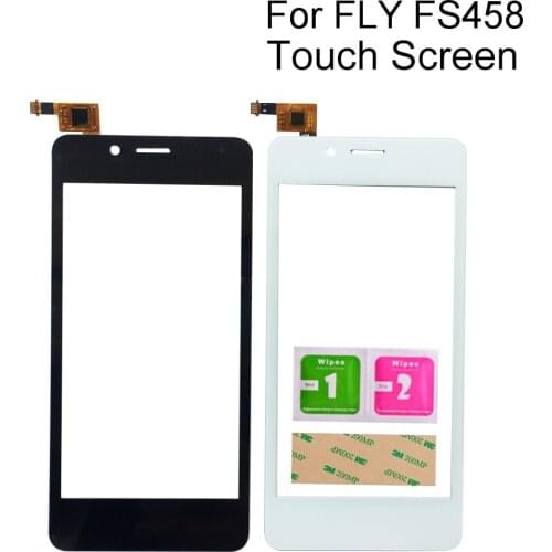 4.5'' Touch Screen For Fly FS458 FS 458 Stratus 7 Touch Screen Glass Lens Digitizer Front Glass Panel Tools 3M Glue