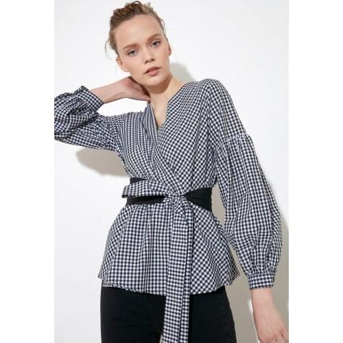Trendyol Plaids Blouse TWOSS20BZ0033