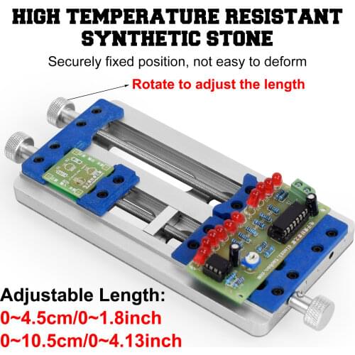 NEWACALOX PCB Holder 0~8cm/0~3.15in Adjusting Distance Soldering Third Hand PCB Fixing Clip for Cell Phone/Circuit Board Repair