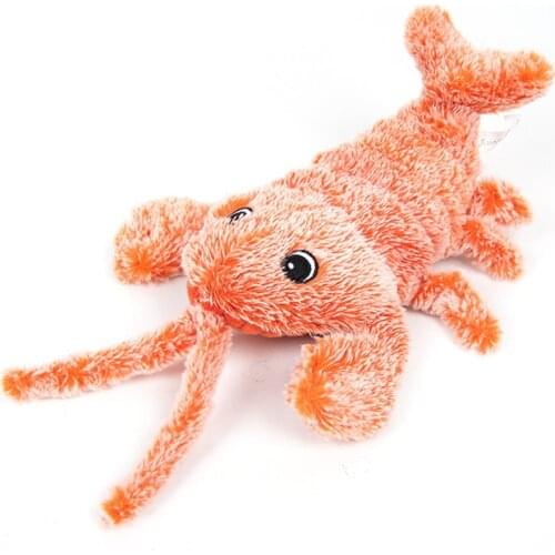 USB Electric Simulation Lobster Plush Toys Doll Stuffed Sea Animal Fish Lobster Dancing Moving Creative Soft Pet Cats Scratcher