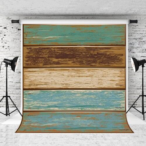 VinylBDS Colorful Wood Backdrops For Photography Vintage Green Wooden Floor Background Backdrop Wedding Photography Backdrops
