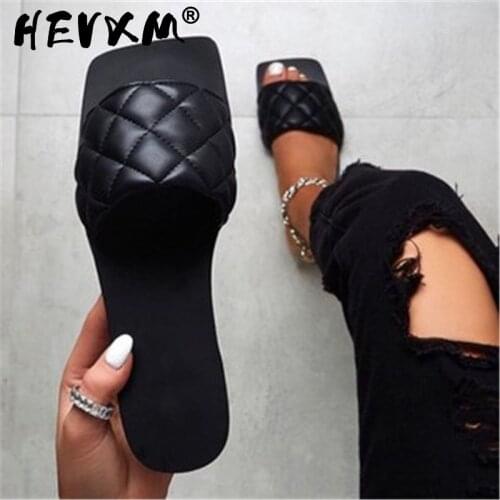 Women Sandals Style Summer Shoes for Women Flat Sandals Rubber Shoes 2020 Leather Slides Plus Size Soulier Femme