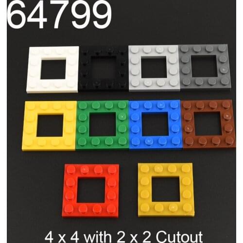 10PCS 64799 Plate Special 4 x 4 with 2 x 2 Cutout Building block accessories parts MOC DIY Education Build Toys Brick