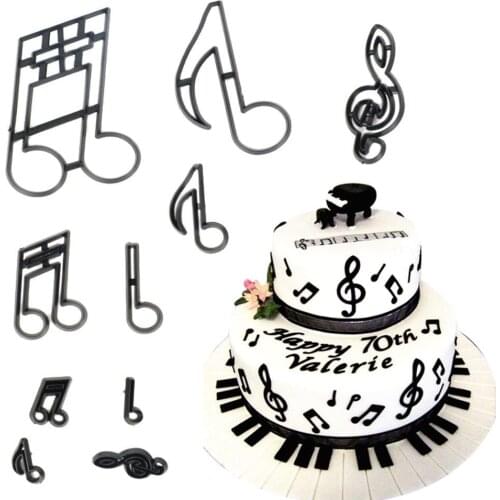 10Pcs/Set Music Notes Cookie Cutter Plastic Sugarcraft Fondant Cutter Mold Cake Decorating Tools Baking Cupcake Mold Hot Sale
