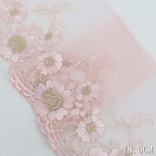 29Yards Pink Golden Purple Silver Mesh Embroidery Lace Trim Handmade DIY Needlework Sewing Doll Dress Clothing Material New