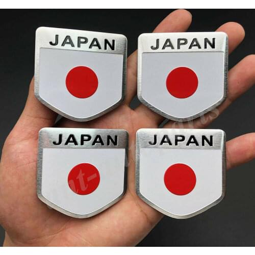 4x Japan Japanese Flag Car Trunk Emblem Badge Motorcycle Sticker JDM Fairing