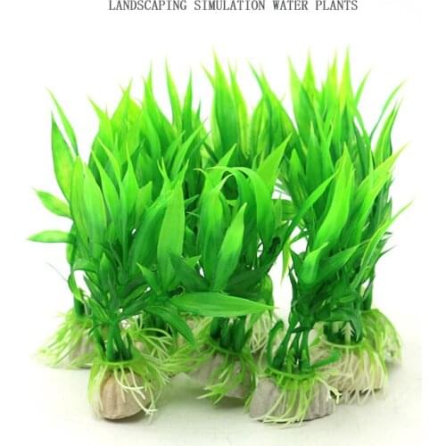 Aquarium Accessories Plastic Water Plants Simulation Water Plants Fish Tank Landscaping Ornaments Plants Short Foreground Grass