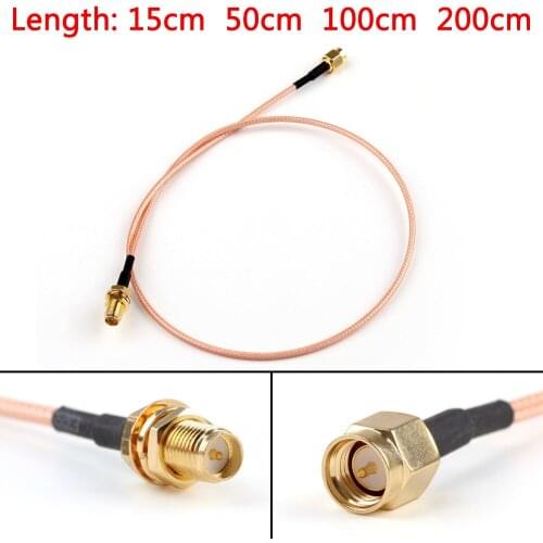 Areyourshop RG316 Cable SMA Male Plug To RP.SMA Female Plug Bulkhead Pigtail 15cm 50cm 200cm Hot Selling Cable Wires
