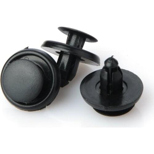 Car Fastener fit 7mm Dia Hole Black Push Retainer Rivets Clips for Toyota Automobile Door Bumper Fender Cover Trim Clips 100PCS