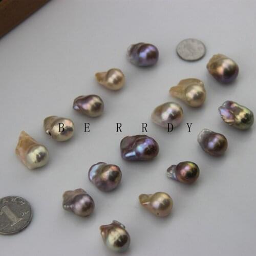 13-15mm Size Natural Freshwater Pearl Beads, Loose Irregular Shape Pearl Baroque Beads, Fashion Women Jewelry DIY Accessories