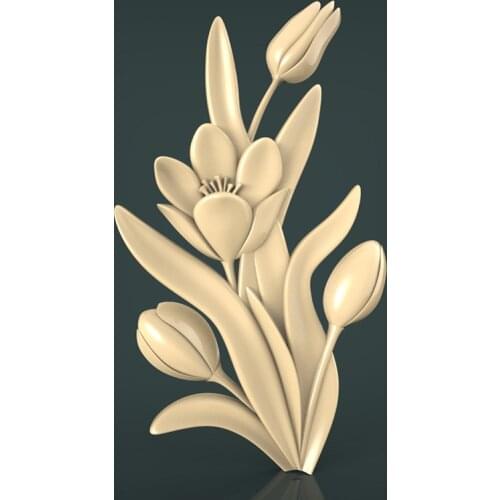 Flower Relief STL Model for CNC Router 3D Printer Artcam Aspire Bas Relief Home Decoration Decor