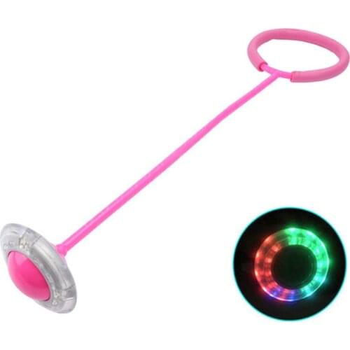 Jump ball childrens toy elastic flash jump foot on the Yo Yo set foot ring luminous rotation leg swing ring
