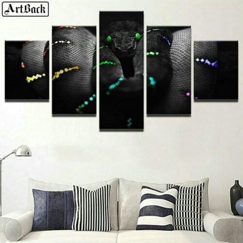 Five spell diamond painting snake Cross stitch 5d full square diamond embroidery animal mosaic crafts home decoration
