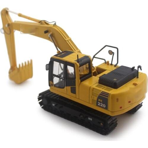 Komatsu 1/43 Hydraulic Excavator Metal Tracks Diecast Engineering Truck PC220-8 Kids Car Toys