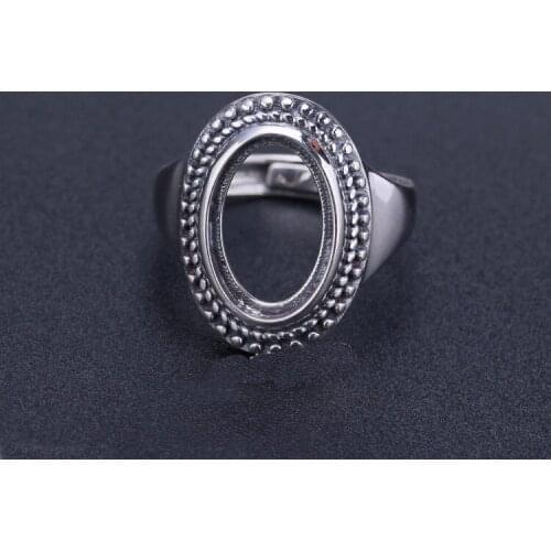 10*15mm 925 STERLING SILVER women Semi Mount Bases Blanks base blank Pad VINTAGE ring rings Setting set jewelry diy A4933