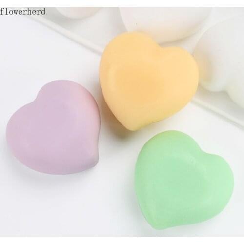 Handmade Soap Silicone Mold 8-hole Heart-shaped Soap Mold Cake Decorating Tools Fondant Cake Mold Soap Making Chocolate Mold