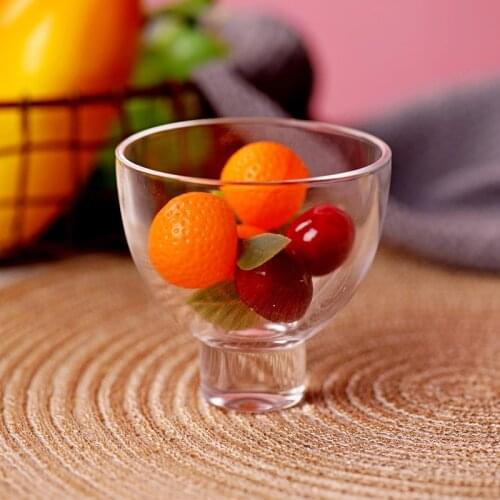 Cute 160ml Dessert Fruit Cup Snacks Bowl Mini Drinkware Wine Bottle Salad Cake Storage Serving Platter Food Tray Holder