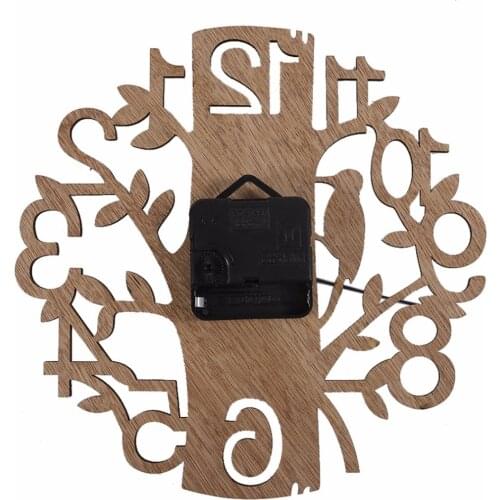 Modern Wood Vintage Design Wall Clock Fashion Style Home Living Room Coffee Shop Chic Bar Personality Quiet Clock Square Shape