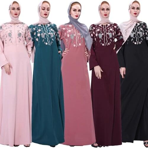 2021 Womens Dress Robe Muslim Moslem Muslem Vintage Long Summer Boho Abaya Dress Large Plus Size Islam De Mode Femm Chiffon