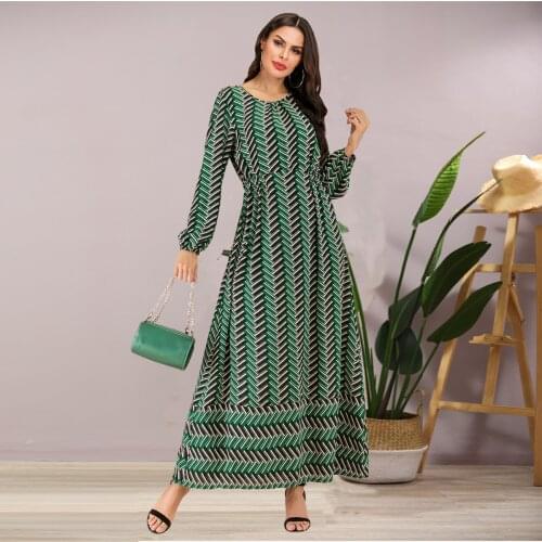 Muslim Kaftan Abaya Dress Women Long Sleeve Tunic Ramadan Islamic Clohing Big Swing A-line Maxi Party Vestidos Moroccan Caftan