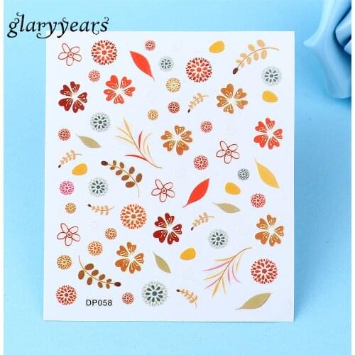 1 PC Freshness 2019 New Colorful Flower Beauty Nail Art Sticker Decal Nail Wraps 3D DIY Women Manicures Tools DP058 Nail Sticker