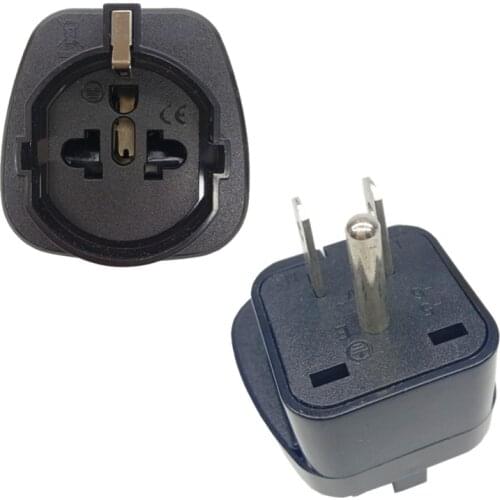 10pcs/lot Universal EU Germany to US 3pin Plug Adapter Converter Euro Europe to USA America Japan JP Canada CA Plug Converter