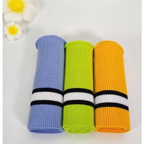 2pcs/set colored cotton cuff for DIY cotton knitted fabric for neckline hem, winter jacket,Clothing accessories
