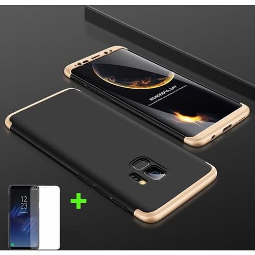3 In 1 Full Body Protective Hybrid Armor Case With Full Cover Soft Screen Protector Hard Cover For Samsung Galaxy S9 / S9+ Plus