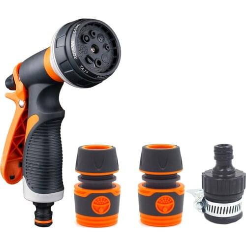 4pcs/set Watering Gun Garden Nozzle Hose Nozzle Adjustable Nozzle Water Gun Lawn Hose Multifunction Garden High Pressure Sprayer