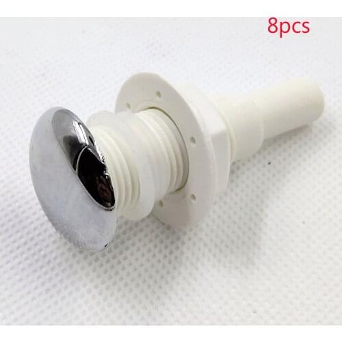 8pcs/10mm export bathtub spa air bubble jet with Chrome plating,white plastic case Bathtub accessories