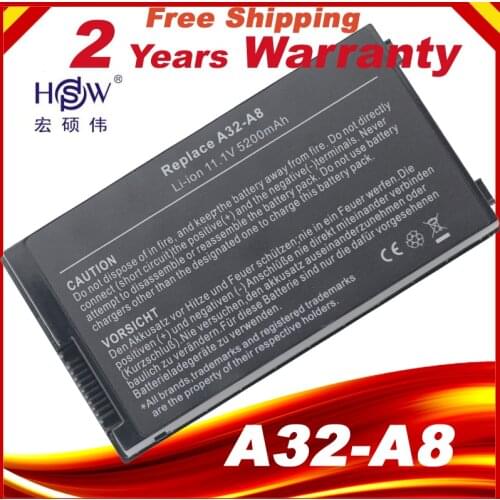 Laptop Battery for ASUS A32-A8 A72DY A8Z F8 F8S A8A F8Sa Z99J A8E A8F A8Fm F8V A8H A8H X80 X80H A8Jv X80L A8M X80N