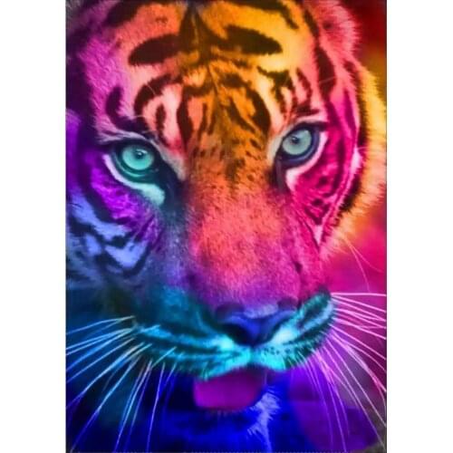 New 5D DIY diamond painting personal custom animal tiger full diamond cross stitch baby room decoration hanging picture gift