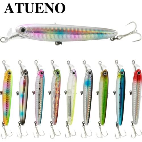 BOTE 1PCS Pencil Lure 7.5cm/9.5cm Fishing Lure Artificial Bait Hard Rotating Tail Tackle Geer Pesca