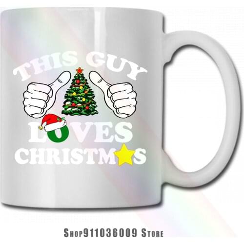 This Guy Loves Christmas mug cup tazas
