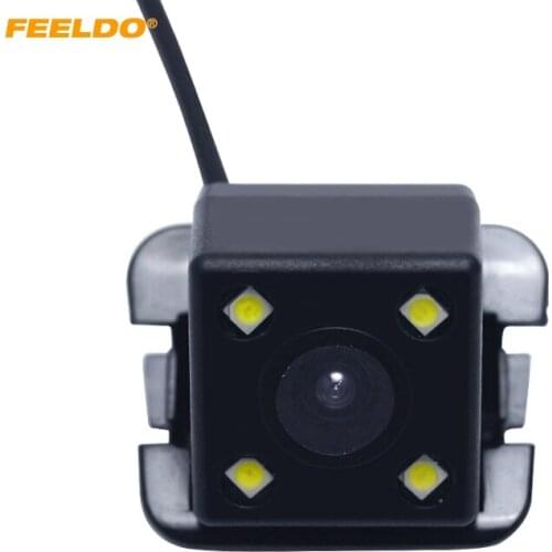 FEELDO 1Set Car Backup Rear View Camera With LED Light For Toyota Camry 2009-2012 Reversing Parking Camera #AM4200