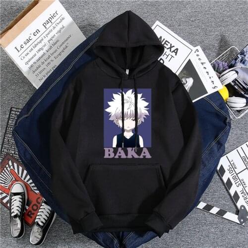 Killua Zoldyck Bakan Hoodie Hunter x Hunter Fun Anime Japanese Women Hooded Sweatshirt Harajuku Oversize Hoodie Streetwear