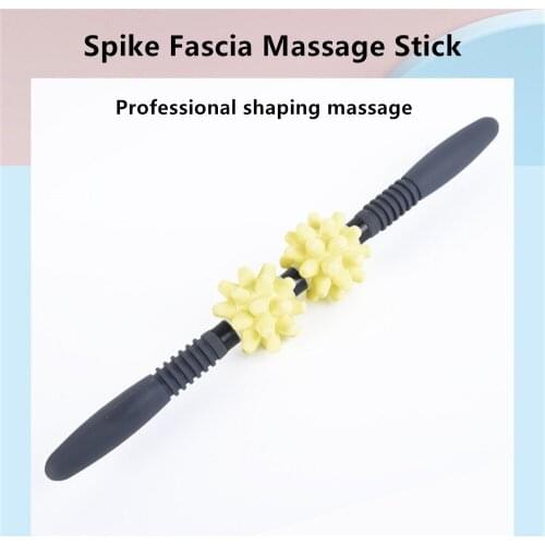 Spike Fascia Stick Hedgehog Ball Massage Stick Muscle Relaxation Yoga Calf Waist Home Fitness Exercise Professional Equipment