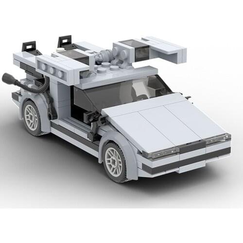BuildMoc Super car Time Machine Back To The of Futures Moc-23436 Speed Champion Mini Car Model Building Block Toy Boy Gift