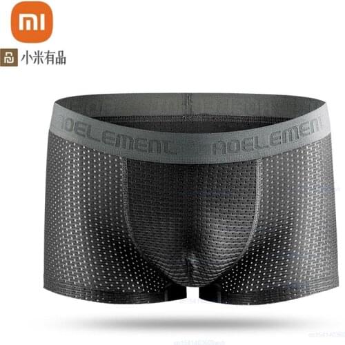 Xiaomi Mijia Ice Silk Mens Underwear Breathable Soft Mesh Men Panties Boy Four-corner Panties Boxer Ultra-thin Cool Briefs 2021