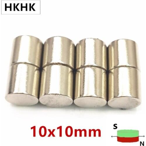 10mm x 10mm Neodymium Magnet 10x10 mm Super Powerful Strong Permanent Magnetic imanes N35 Round NdFeB 10x10 Magnetic standard