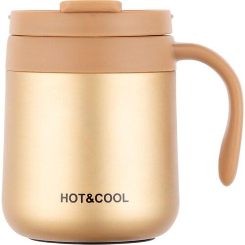 New stainless steel thermos cup 304 Office Cup portable coffee cup with handle business gifts water cup customization