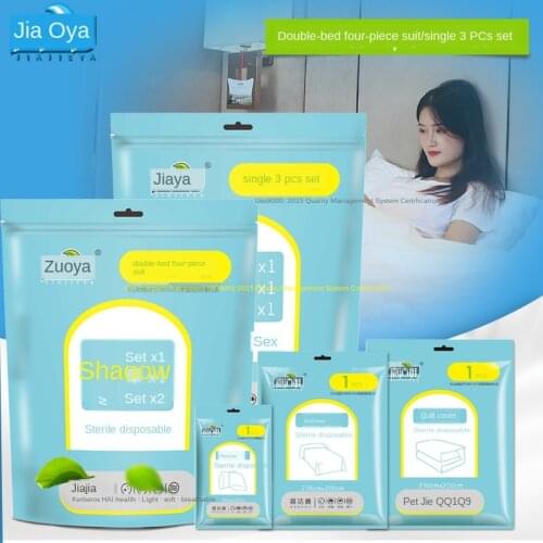 Disposable bed sheet quilt cover pillowcase thickened quilt cover four-piece set