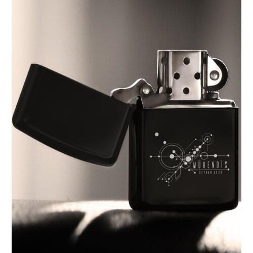 Personalized Professional Engineer Gasoline Black Metal Cigarette Lighter-5