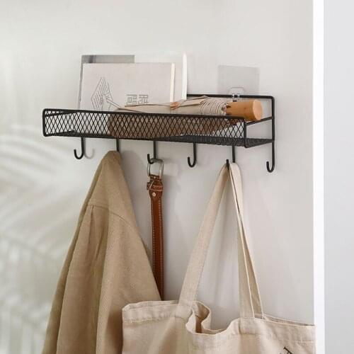 Bathroom Shelf Shower Shampoo Soap Organizer Long Cosmetic Punch Free Adhesive Wall Mounts Storage Rack For Kitchen Toilet Hooks