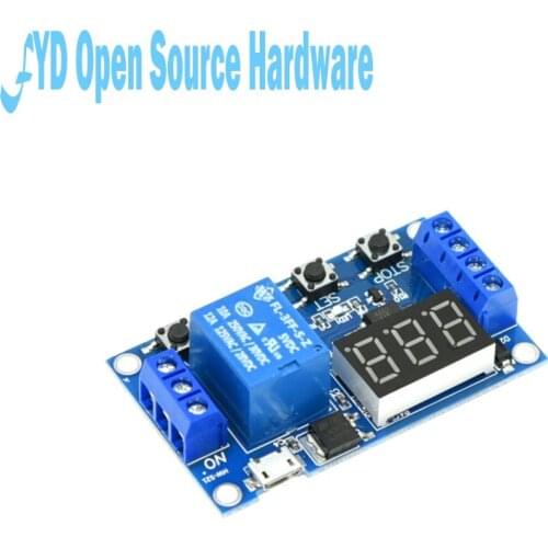 1 Channel 5V Relay 6-30V Relay Module OFF/ON Switch Trigger Time Delay Circuit Timer Cycle 999 minutes Adjustable